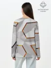 Лонгслив женский. Хлопок / 3D абстракция Iron