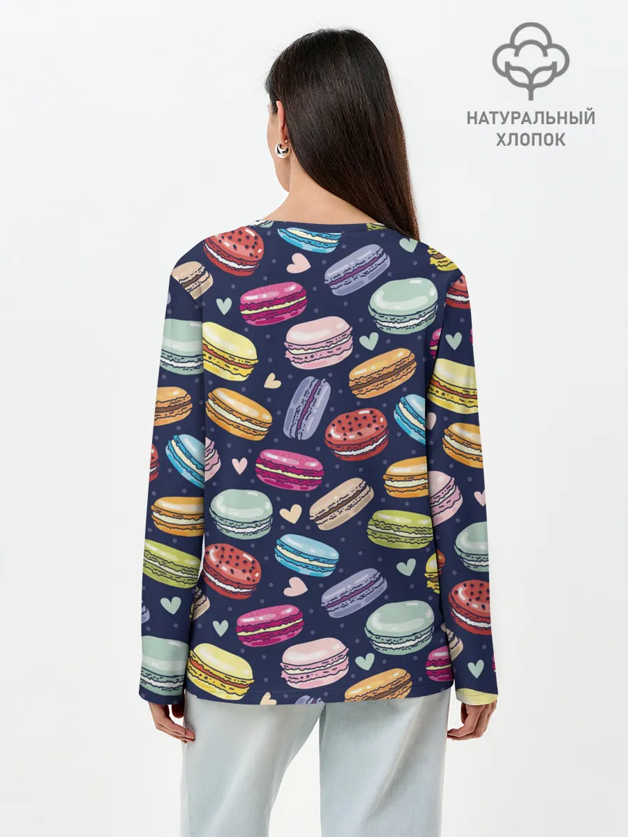 Лонгслив женский. Хлопок / макарун