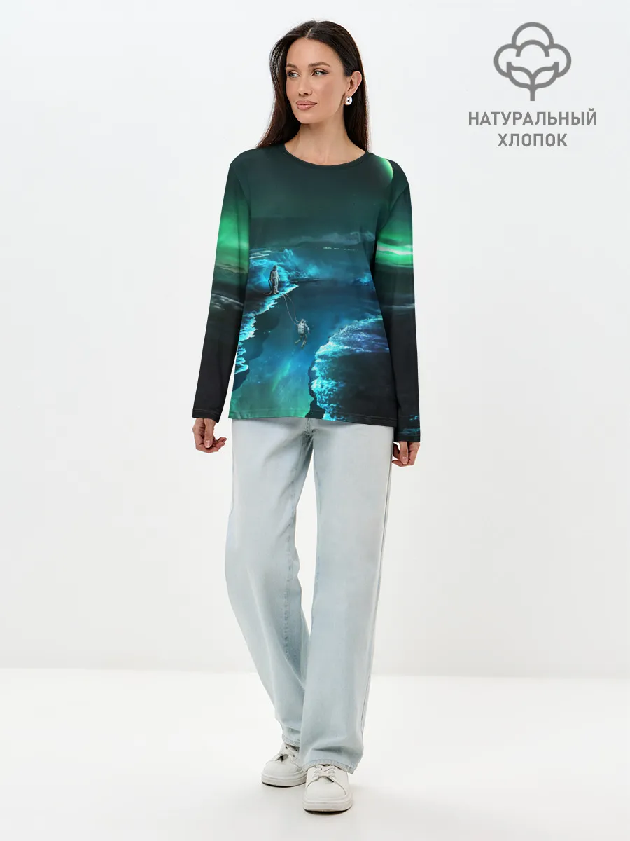 Лонгслив женский. Хлопок / ВЫЖИВШИЙ