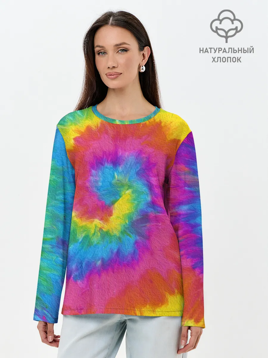 Лонгслив женский. Хлопок / ХИППИ