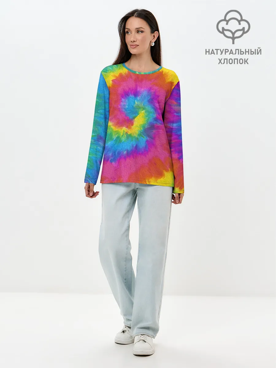 Лонгслив женский. Хлопок / ХИППИ