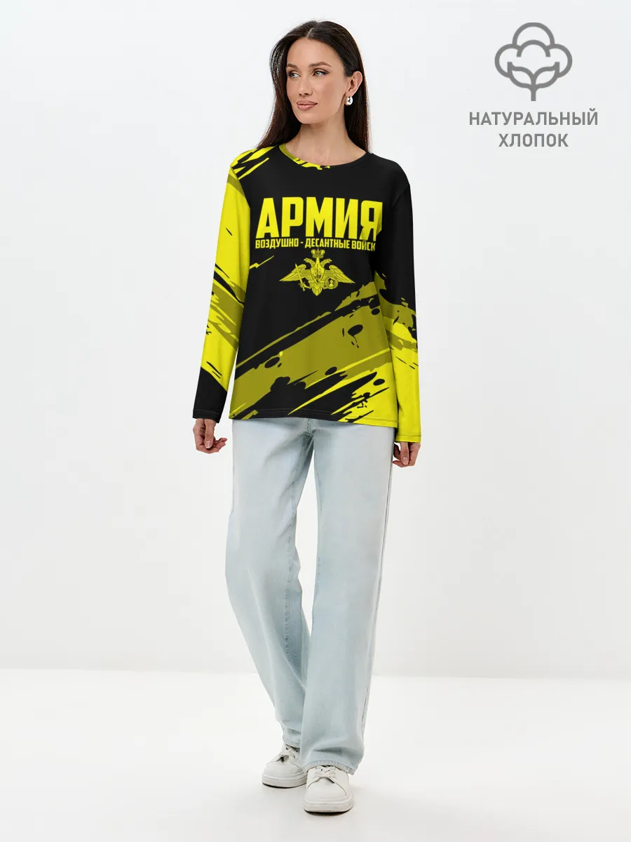Лонгслив женский. Хлопок / Армия ВДВ