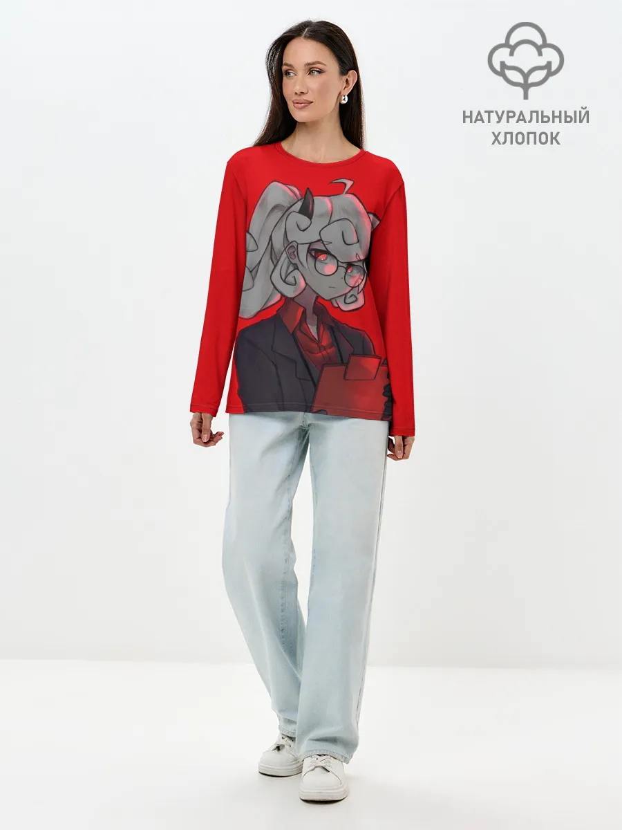 Лонгслив женский. Хлопок / Чудесная Пандемоника