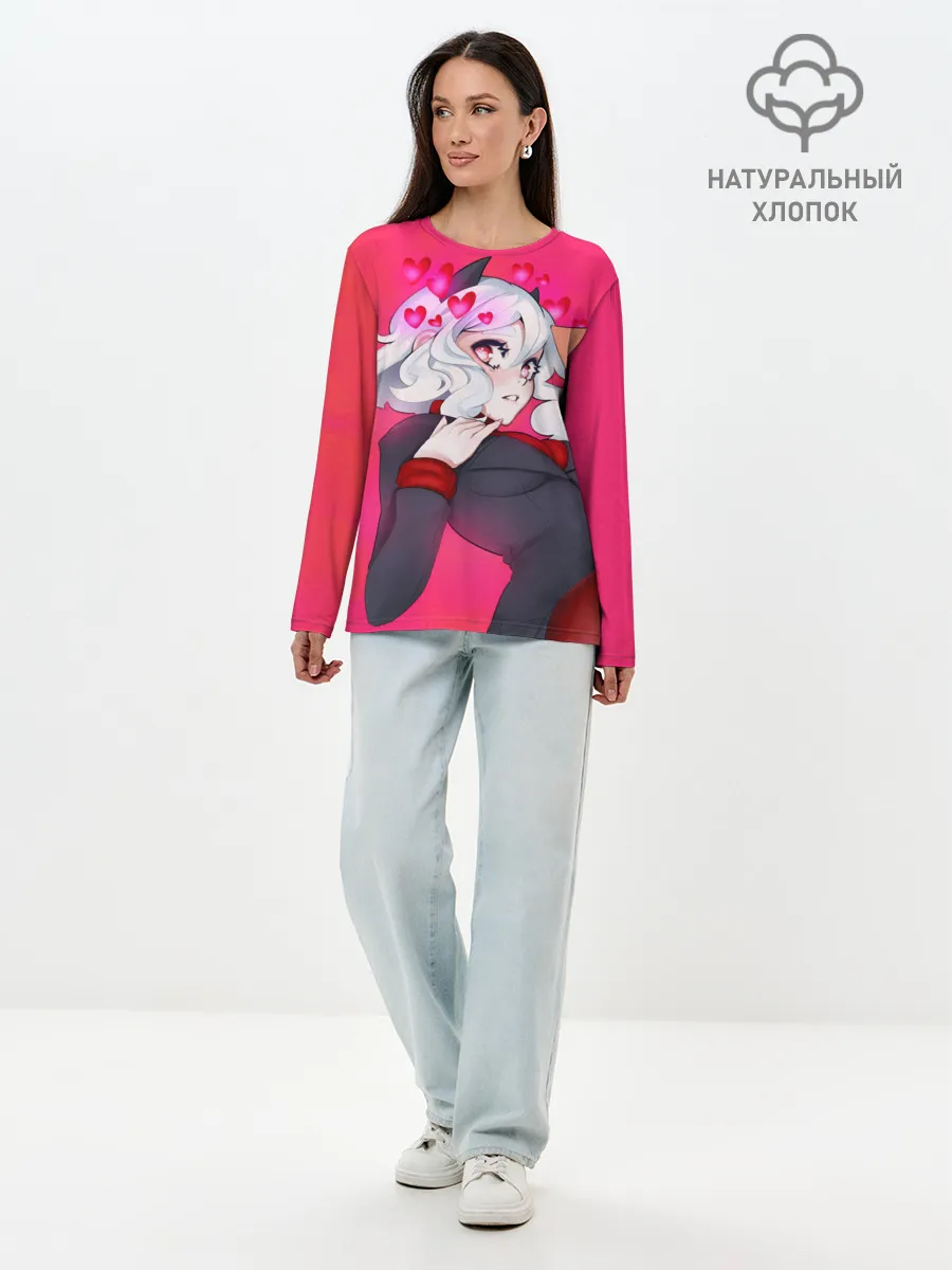 Лонгслив женский. Хлопок / HELLTAKER