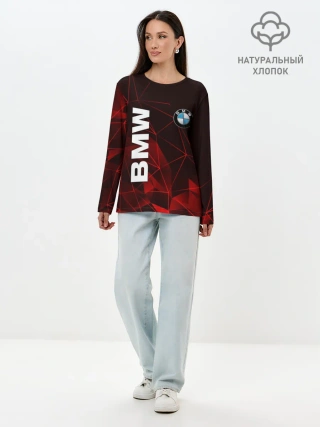 Лонгслив женский. Хлопок / BMW