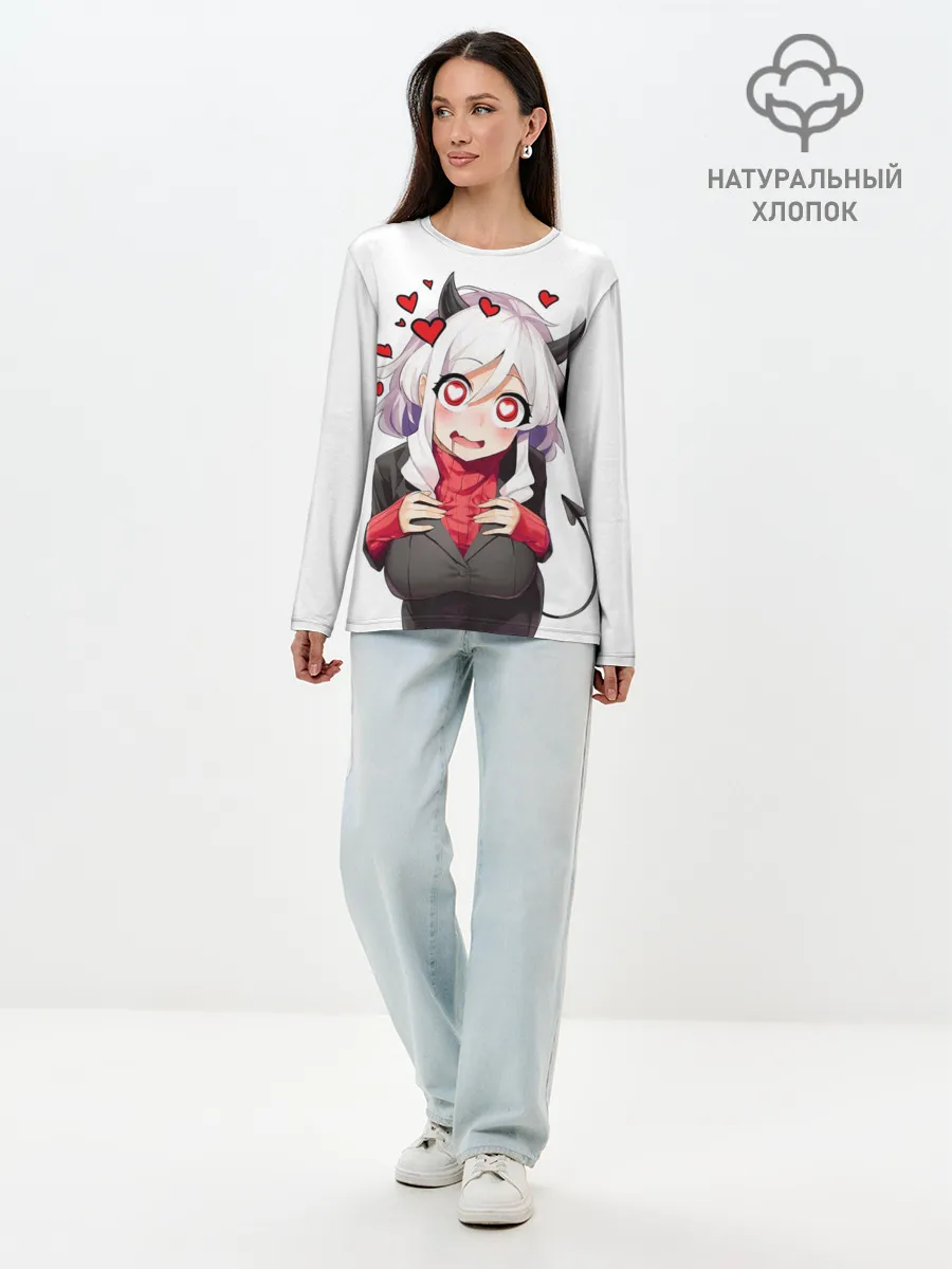 Лонгслив женский. Хлопок / ХЕЛЛТЕЙКЕР