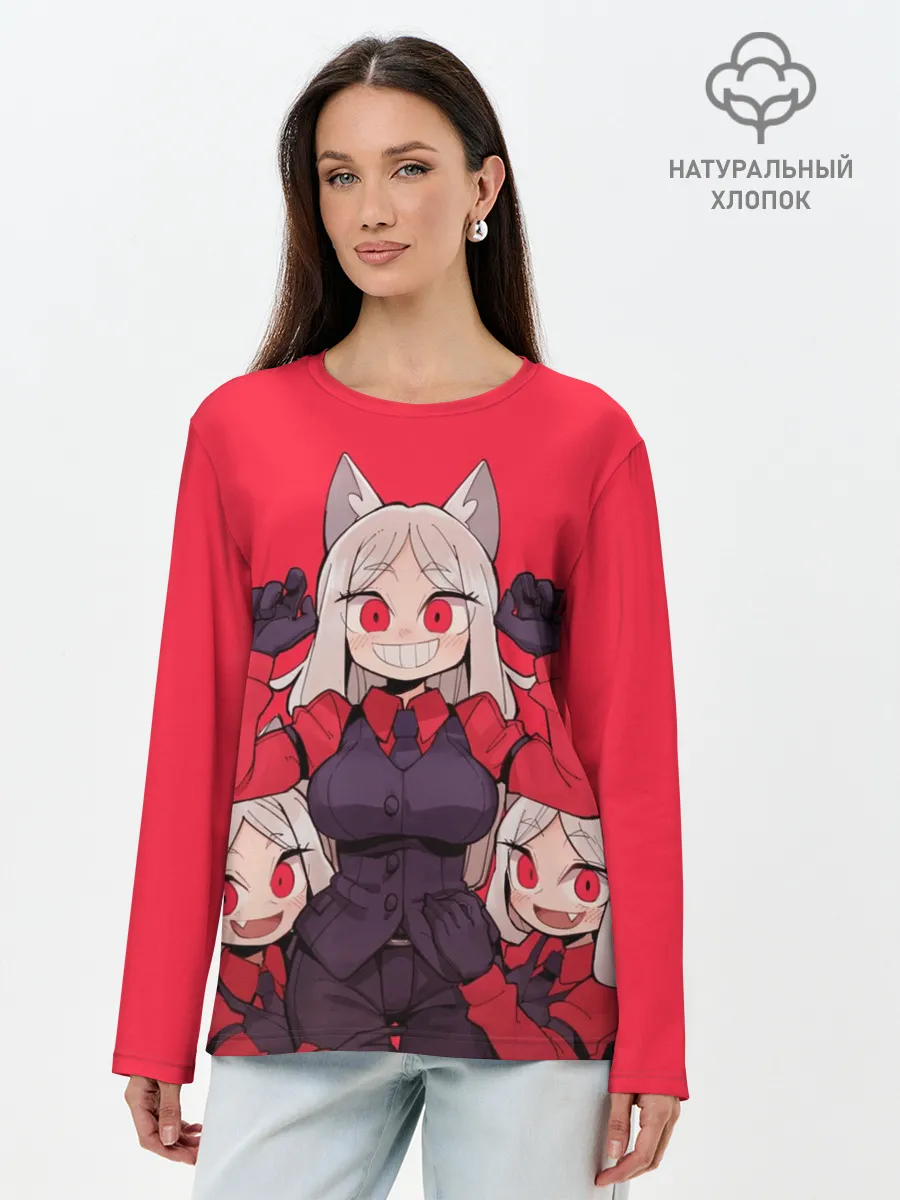 Лонгслив женский. Хлопок / Сестрички Цербер
