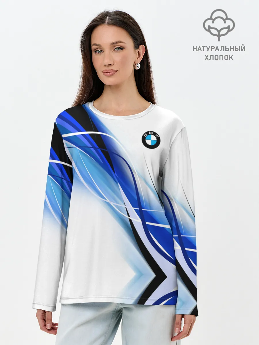 Лонгслив женский. Хлопок / BMW