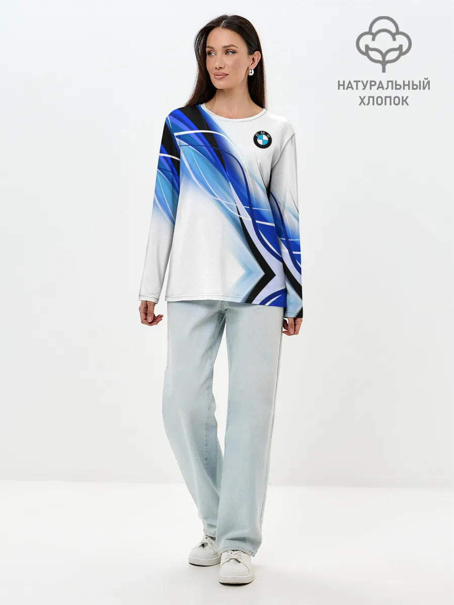 Лонгслив женский. Хлопок / BMW