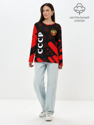 Лонгслив женский. Хлопок / СССР / USSR
