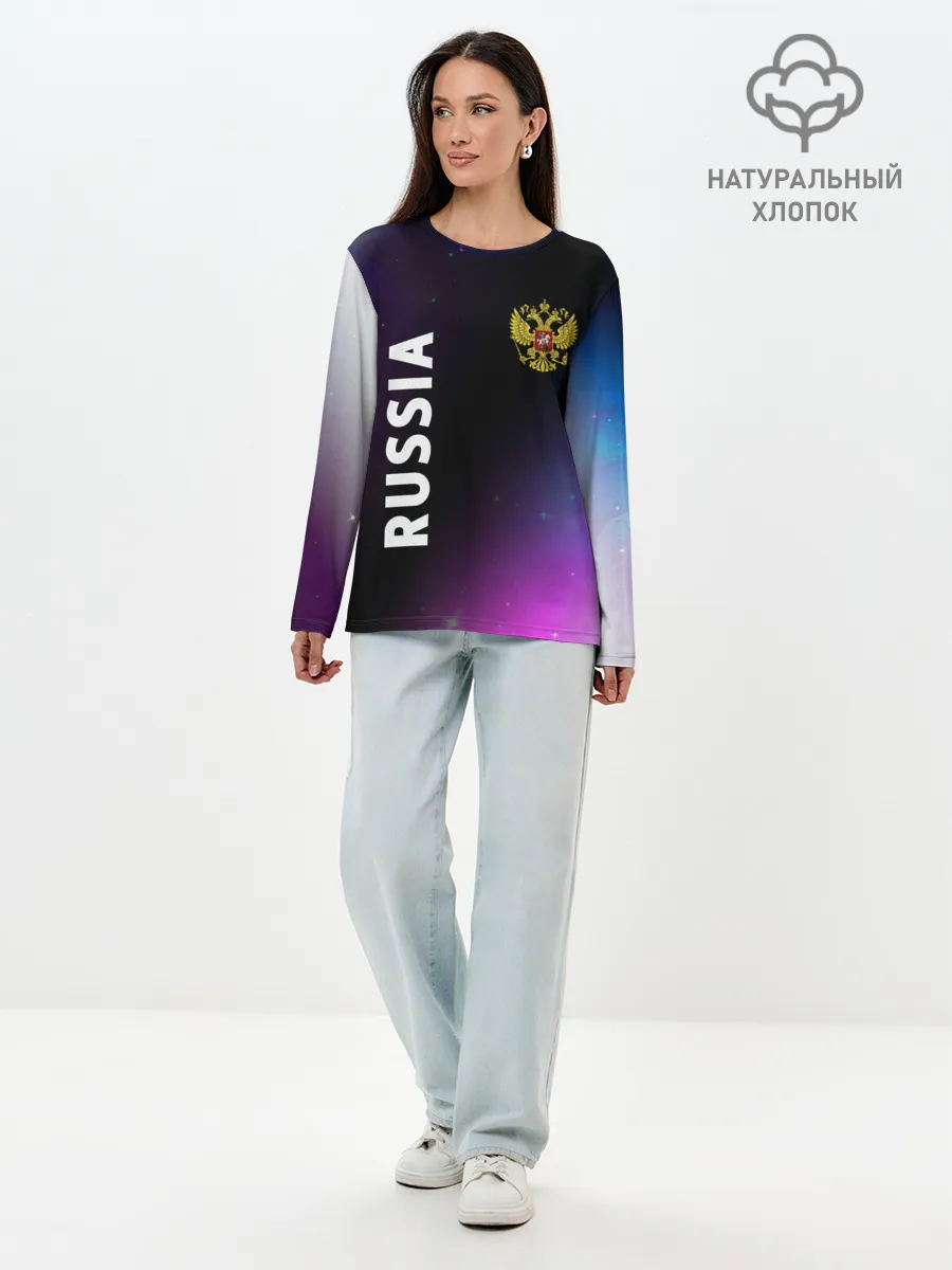 Лонгслив женский. Хлопок / RUSSIA / РОССИЯ