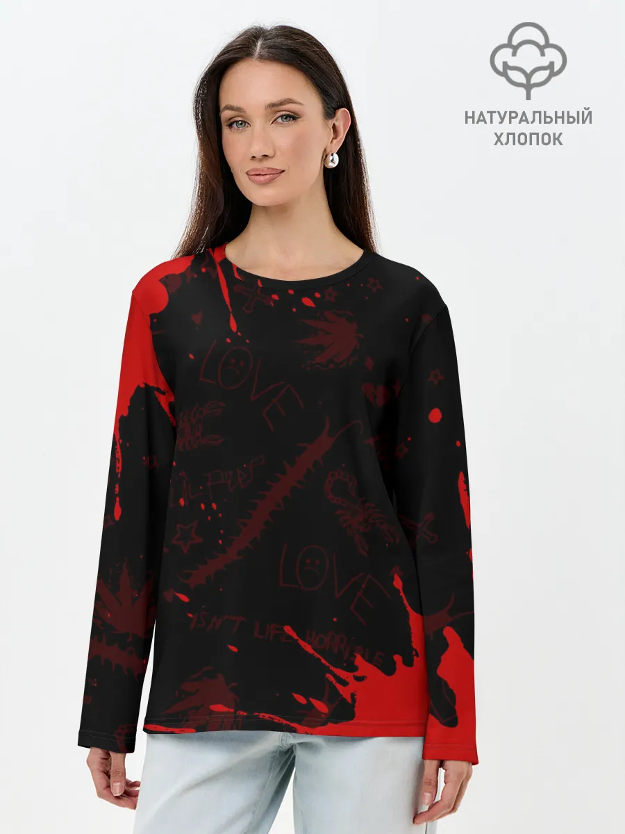 Лонгслив женский. Хлопок / LIL PEEP / ЛИЛ ПИП