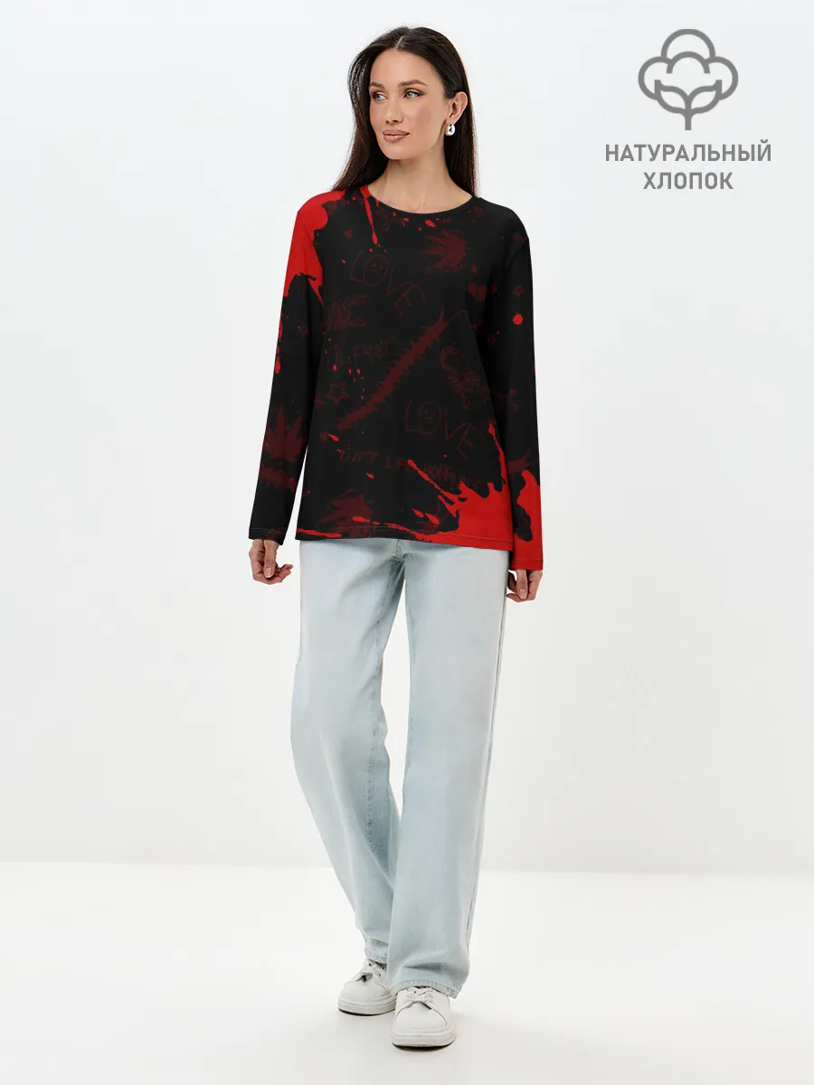 Лонгслив женский. Хлопок / LIL PEEP / ЛИЛ ПИП