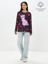 Лонгслив женский. Хлопок / Cat Unicorn | Кот Единорог