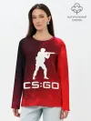 Лонгслив женский. Хлопок / CS GO | КС ГО