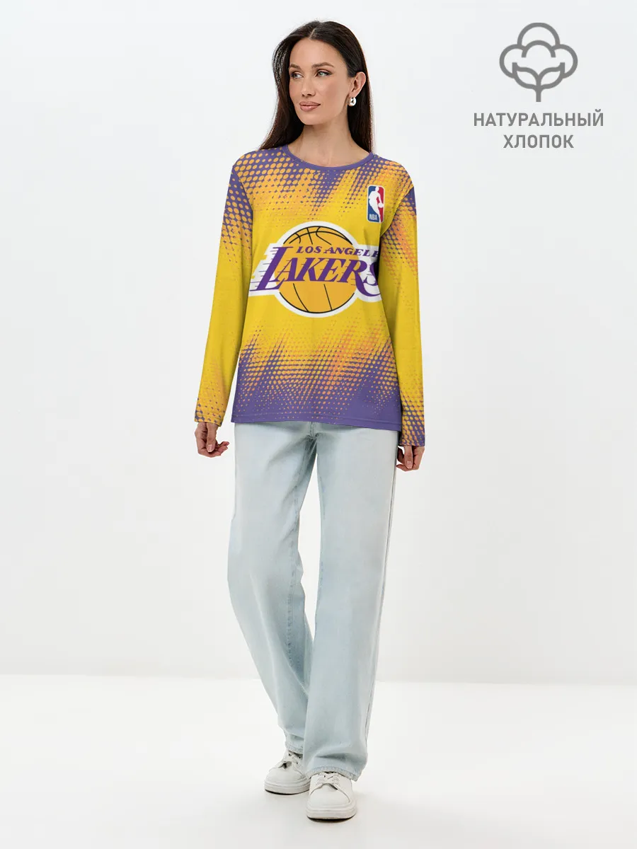 Лонгслив женский. Хлопок / Los Angeles Lakers