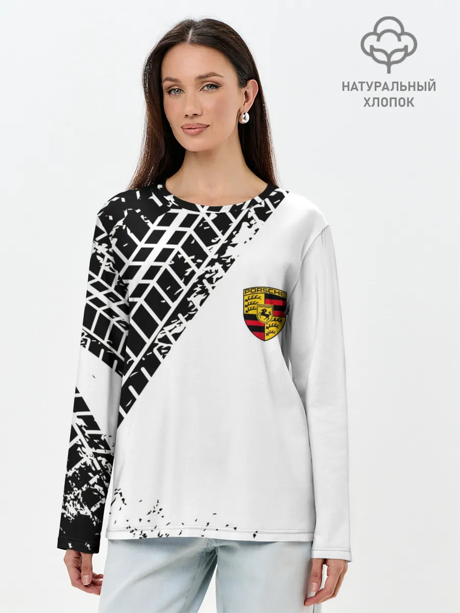 Лонгслив женский. Хлопок / PORSCHE