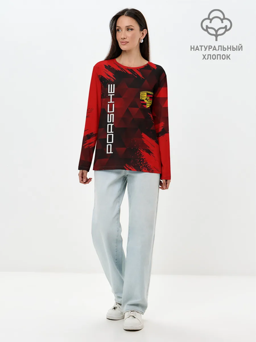 Лонгслив женский. Хлопок / PORSCHE