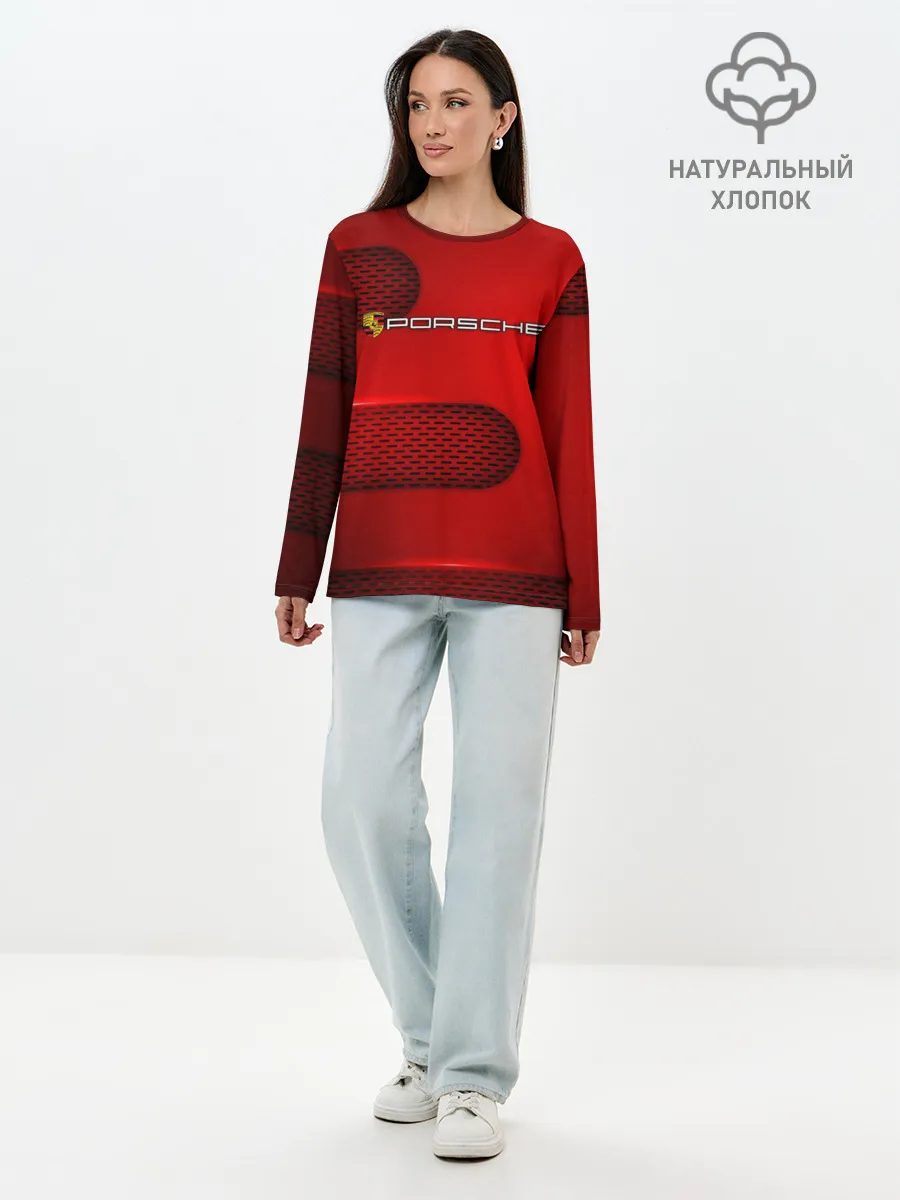 Лонгслив женский. Хлопок / PORSCHE