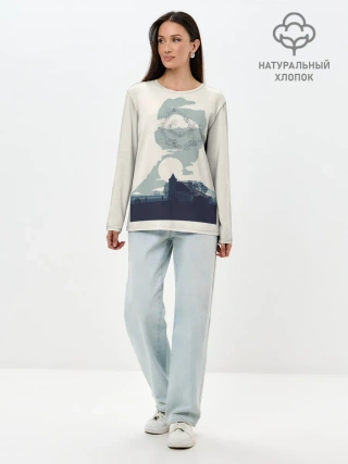 Лонгслив женский. Хлопок / Настоящий детектив