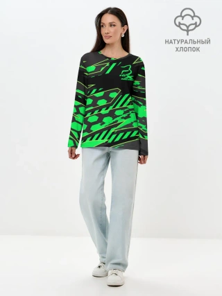 Лонгслив женский. Хлопок / Форма для мотокросса FOX