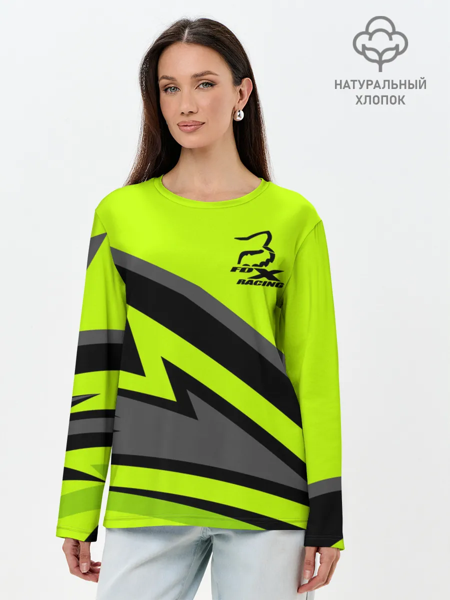 Лонгслив женский. Хлопок / Форма для мотокросса FOX