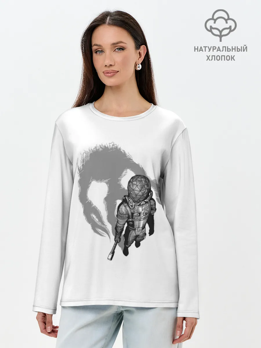 Лонгслив женский. Хлопок / Prey