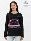 Лонгслив женский. Хлопок / Face Off- Moon cat