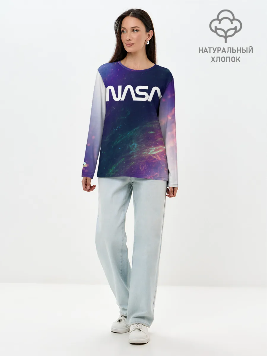 Лонгслив женский. Хлопок / NASA / НАСА