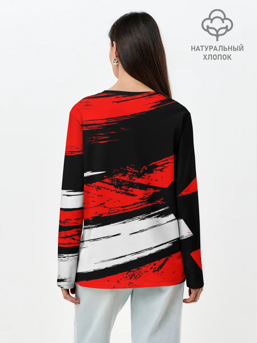 Лонгслив женский. Хлопок / Форма для мотокросса FOX