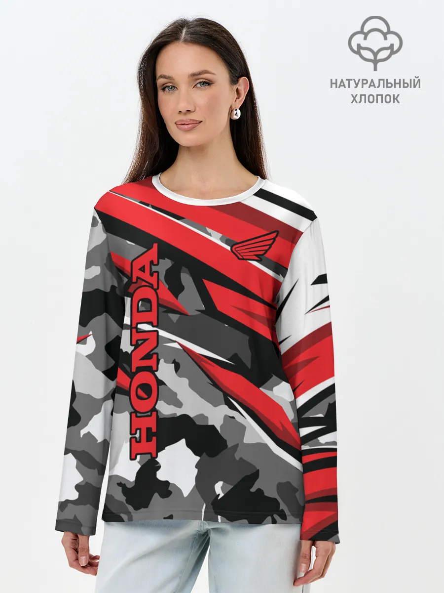 Лонгслив женский. Хлопок / HONDA