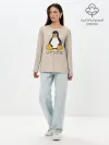 Лонгслив женский. Хлопок / Linux