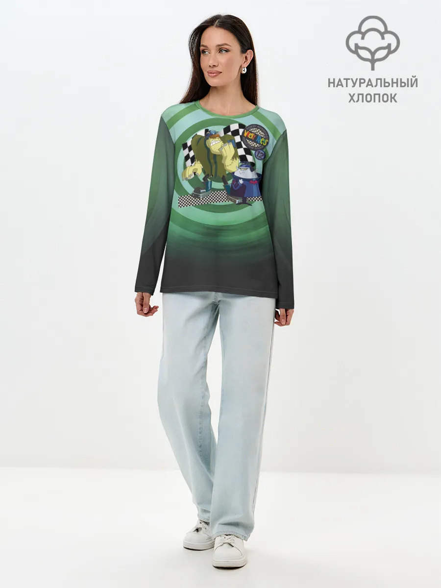 Лонгслив женский. Хлопок / Tiny and Bella Team