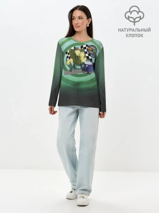 Лонгслив женский. Хлопок / Tiny and Bella Team