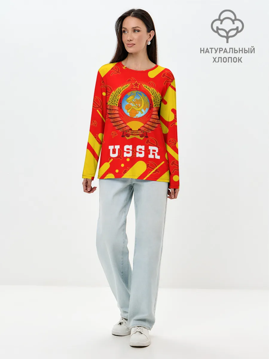 Лонгслив женский. Хлопок / USSR / СССР