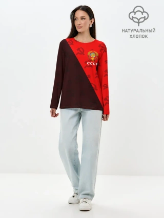 Лонгслив женский. Хлопок / СССР / USSR