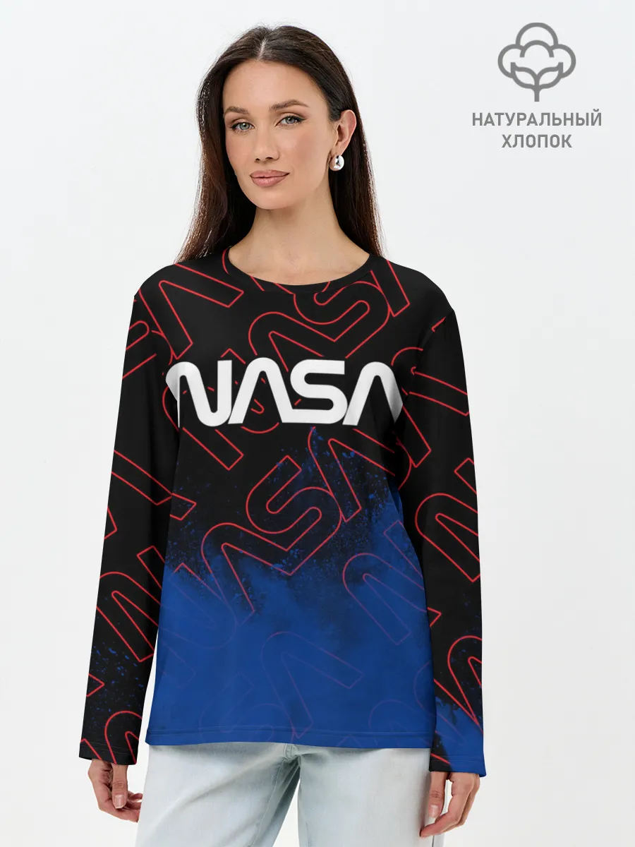 Лонгслив женский. Хлопок / NASA / НАСА