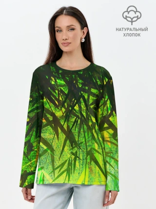 Лонгслив женский. Хлопок / ТРАВА / TRAVA
