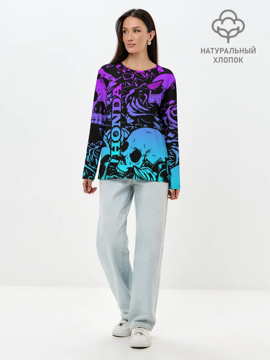 Лонгслив женский. Хлопок / HONDA