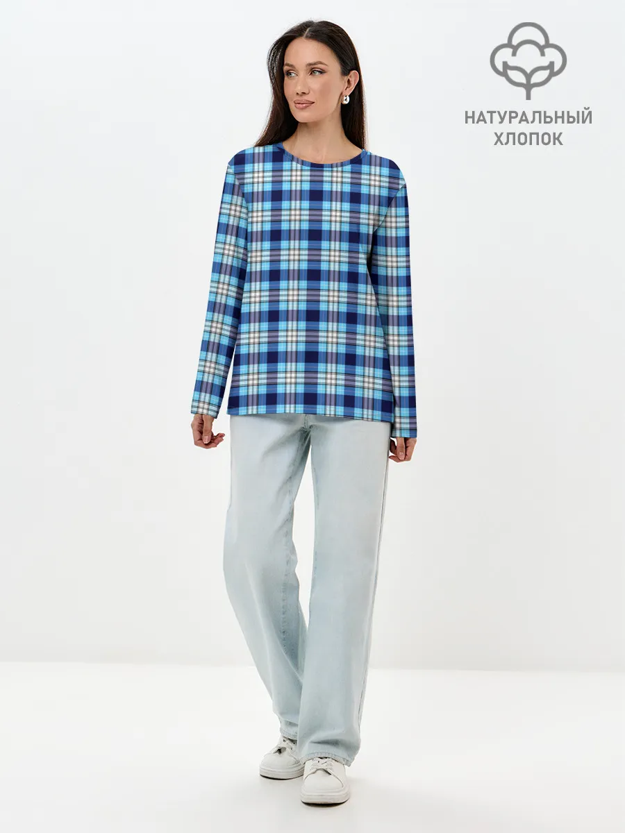 Лонгслив женский. Хлопок / The Gentlemen Blue