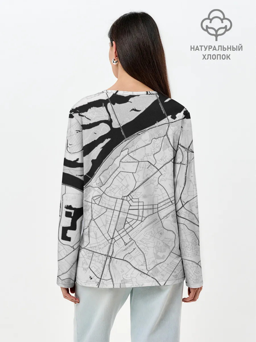 Лонгслив женский. Хлопок / генплан