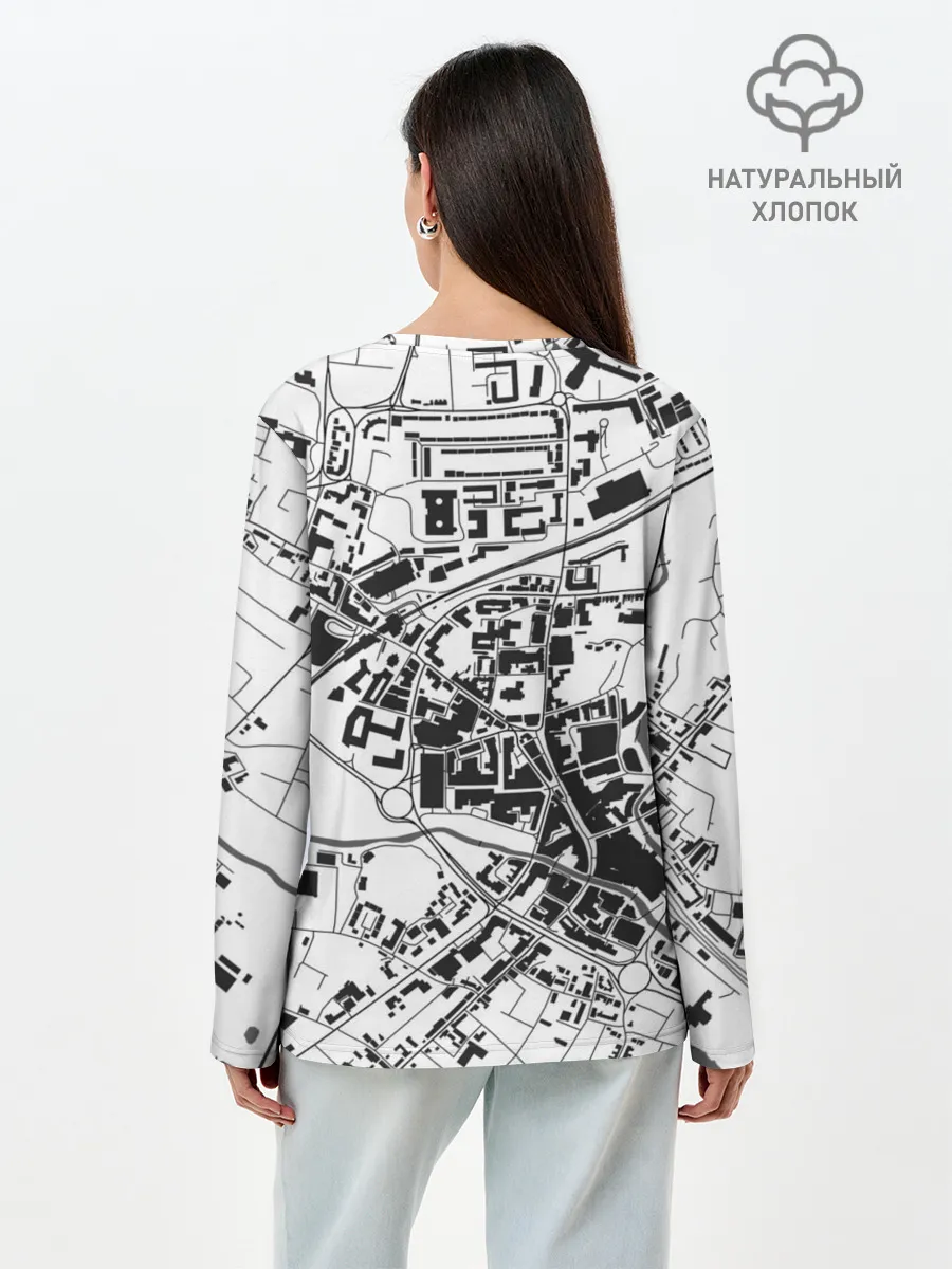 Лонгслив женский. Хлопок / генплан