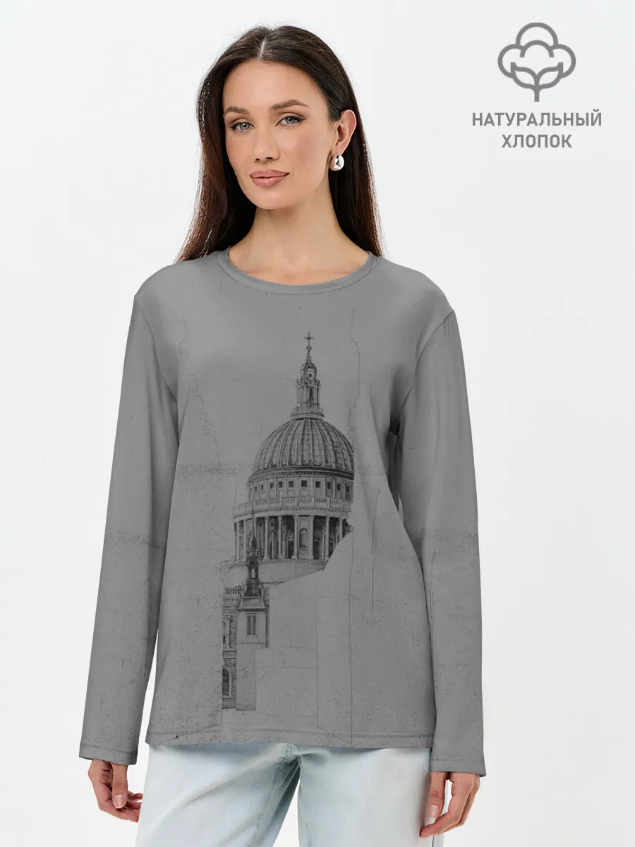 Лонгслив женский. Хлопок / собор