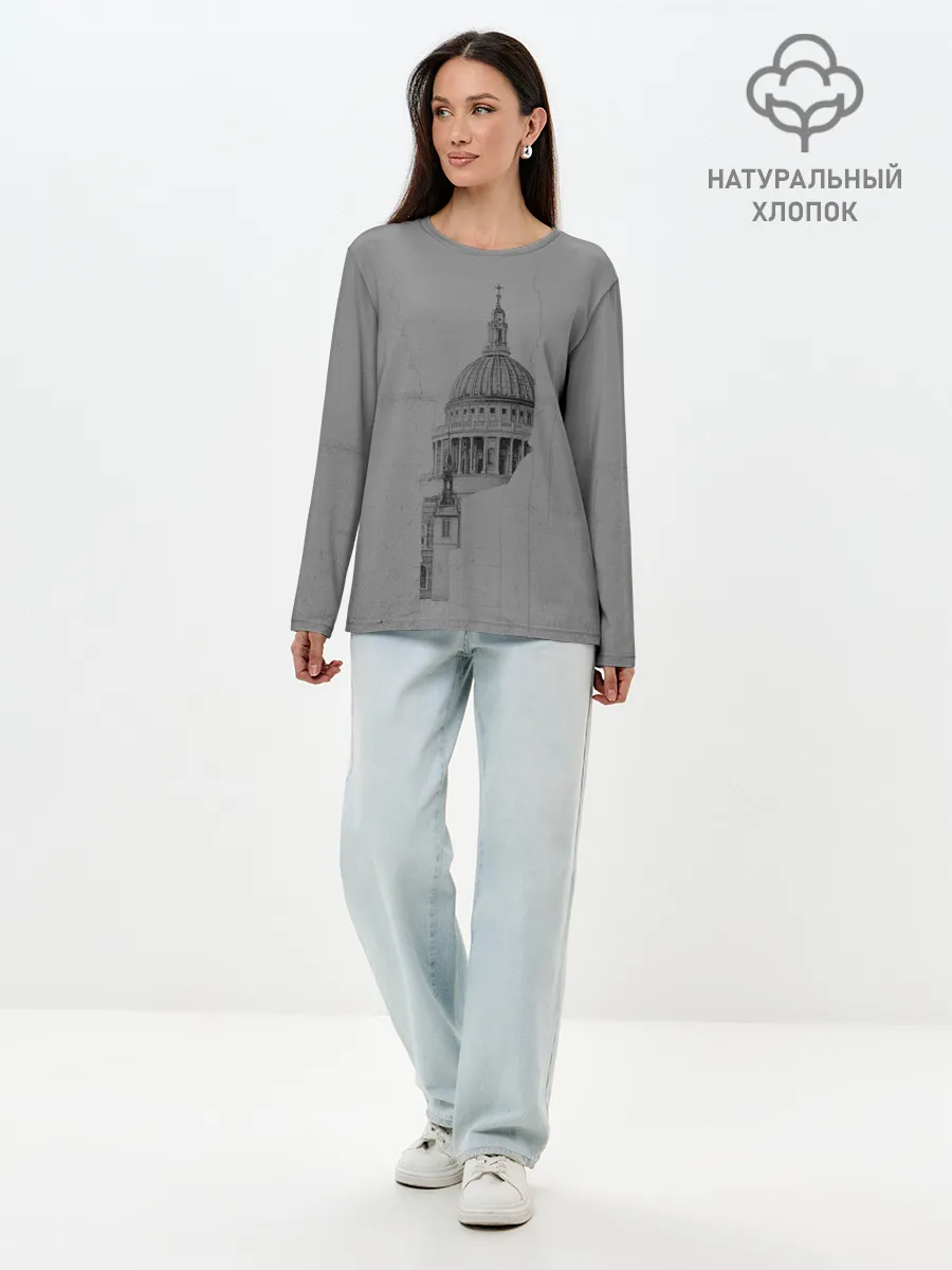 Лонгслив женский. Хлопок / собор