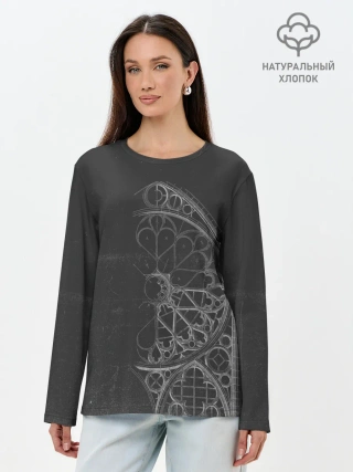 Лонгслив женский. Хлопок / архитектор