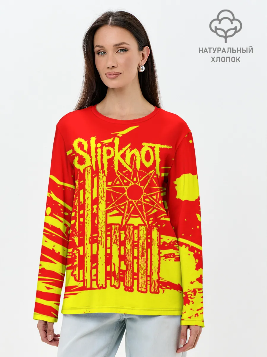 Лонгслив женский. Хлопок / Slipknot