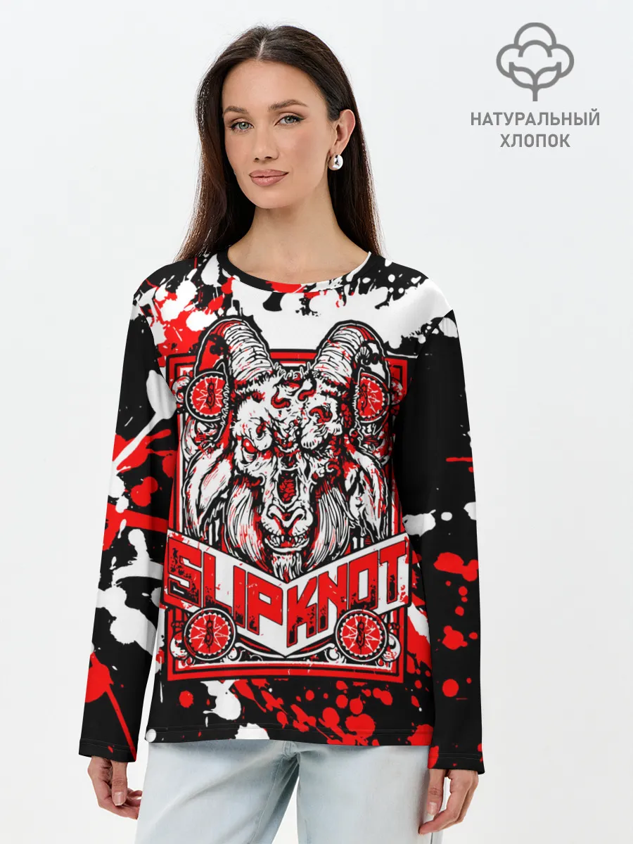 Лонгслив женский. Хлопок / Slipknot