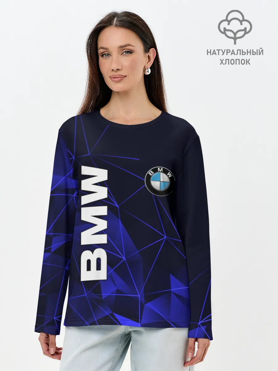 Лонгслив женский. Хлопок / BMW
