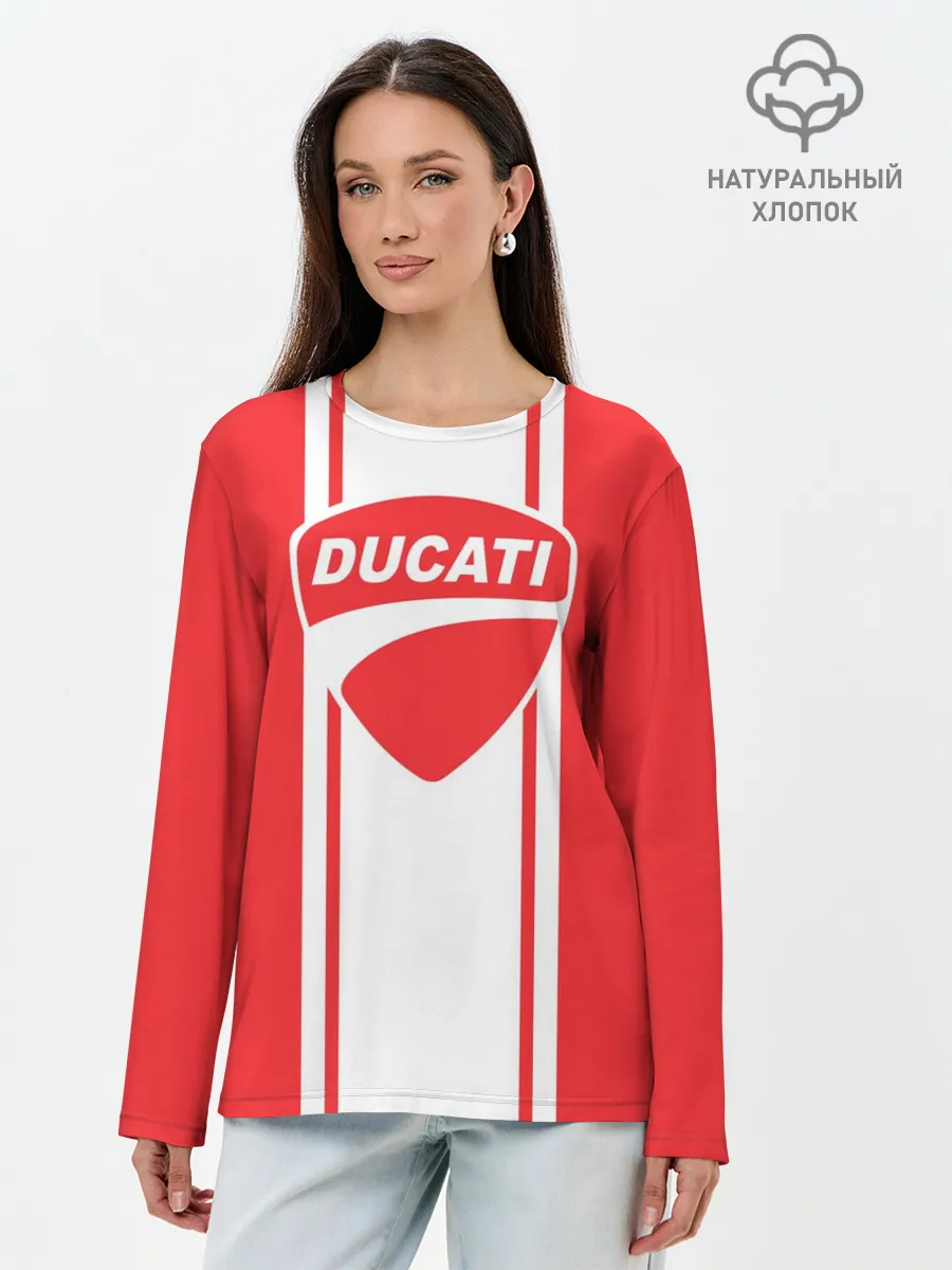 Лонгслив женский. Хлопок / DUCATI