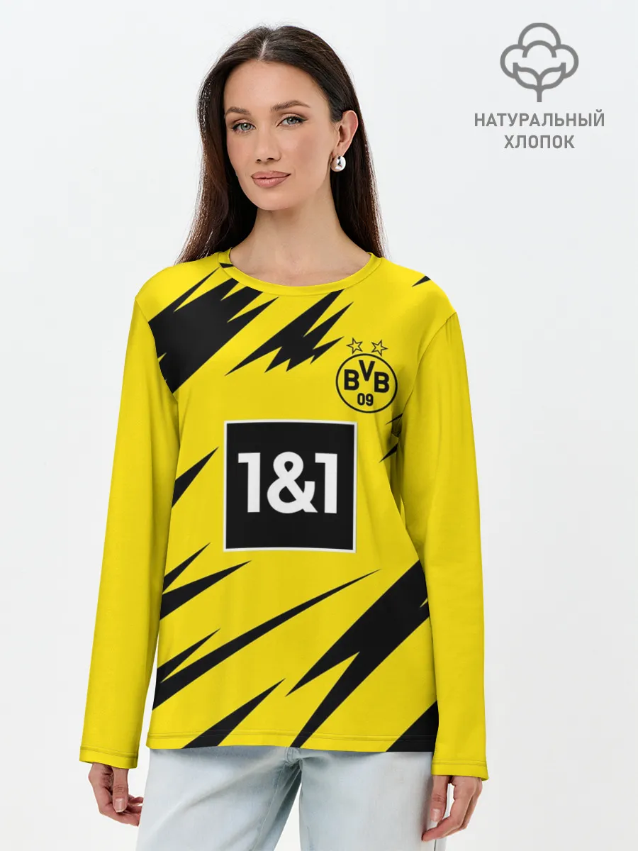 Лонгслив женский. Хлопок / HAALAND Borussia Dortmund